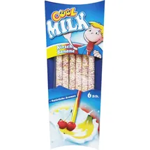 Cool Milk ÖKO Trinkhalme – 5 kompostierbare Trinkhalme, Kirsch Banane -Geschmack, nachhaltig & biologisch abbaubar, 30 g