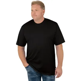 TRIGEMA T-Shirt TRIGEMA "TRIGEMA T-Shirt DELUXE Baumwolle", Herren, Gr. S, schwarz, 100% Baumwolle, Basic, Shirts T-Shirt