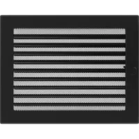 Kratki Lüftungsgitter 22 x 30 cm schwarz inkl. Jalousien