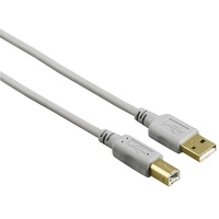 Hama USB 2.0, 480Mbit/s, Kabel, vergoldet) Grau
