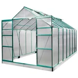 Brast Gewächshaus Alu Grün 6 mm 10,83 m2