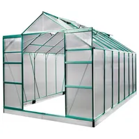 Brast Gewächshaus Alu Grün 6 mm 10,83 m2