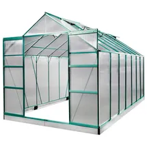 Brast Gewächshaus Alu Grün 6 mm 10,83 m2