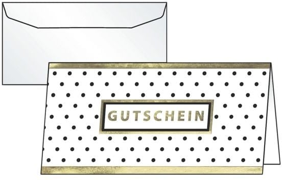 10er-Pack Gutscheinkarte »Golden Glimmer«, Sigel, 21x10.5 cm