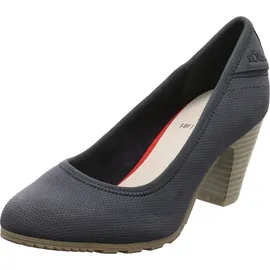 s.Oliver Damen Pumps mit Blockabsatz Bequem, Blau (Navy), 39 EU - 39 EU
