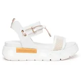 Nero Giardini Riemchensandalen Damen Gold/Weiß 39