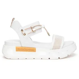 Nero Giardini Riemchensandalen Damen Gold/Weiß 39