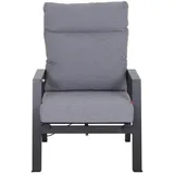 Siena Garden Loungesessel, Anthrazit, Metall, Kunststoff, Textil, Füllung: Schaumstoff, 72.5x99x82.5 cm, wetterbeständig, Loungemöbel, Lounge-Sessel