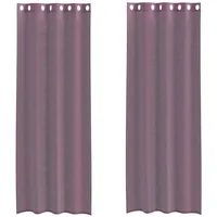 vidaXL Voile Vorhänge mit Ösen 2 Stk. Lila 140x260 cm