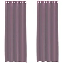 vidaXL Voile Vorhänge mit Ösen 2 Stk. Lila 140x260 cm
