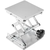 Labasics Laborhebebühne, 150 x 150 mm Lab Jack Scherenständer Hubtisch aus Edelstahl, Hebebühne Labor, Erweiterbarer Hebehöhenbereich von 75 mm bis 260 mm, Maximal Unterstützte Gewicht 10 KG