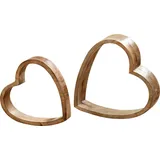 Spetebo Deko Herz im 2er Set - 28/22 cm
