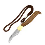 3751. Laguiole Professional French Mushroom & fruit pruning knive .Prestige. Brass bolster, Bois fonze HANDLE.Rope & Brush