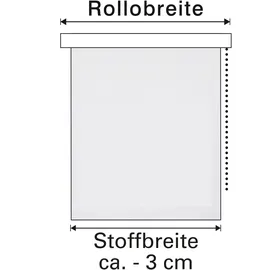 GARDINIA Seitenzugrollo 45 x 150 cm grau