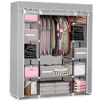 Massido Mobiler Textil Kleiderschrank Stoffschrank Faltschrank Textilschrank Gaderobe Schubladen