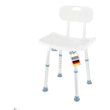 Karat Duschhocker Jonah Höhenverstellbar mit Rückenlehne weiß