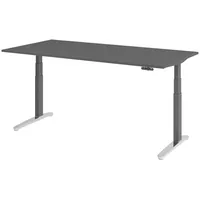 Bümö Schreibtisch, Graphit, Graphit, Nachbildung, Rechteckig, 200x74x100 cm, FSC