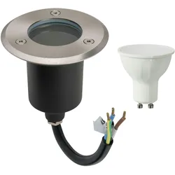 LED Einbau Bodenleuchte Bodenspot Bodenstrahler Rund mit 5W LED Kaltweiß