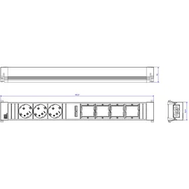 Bachmann CONF 3x CEE7/3 1x USB Charger