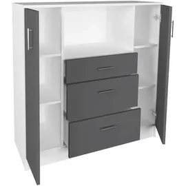 VCM Unterschrank Küchenschrank Esilo 109 x 40 x 110 cm Schwarz
