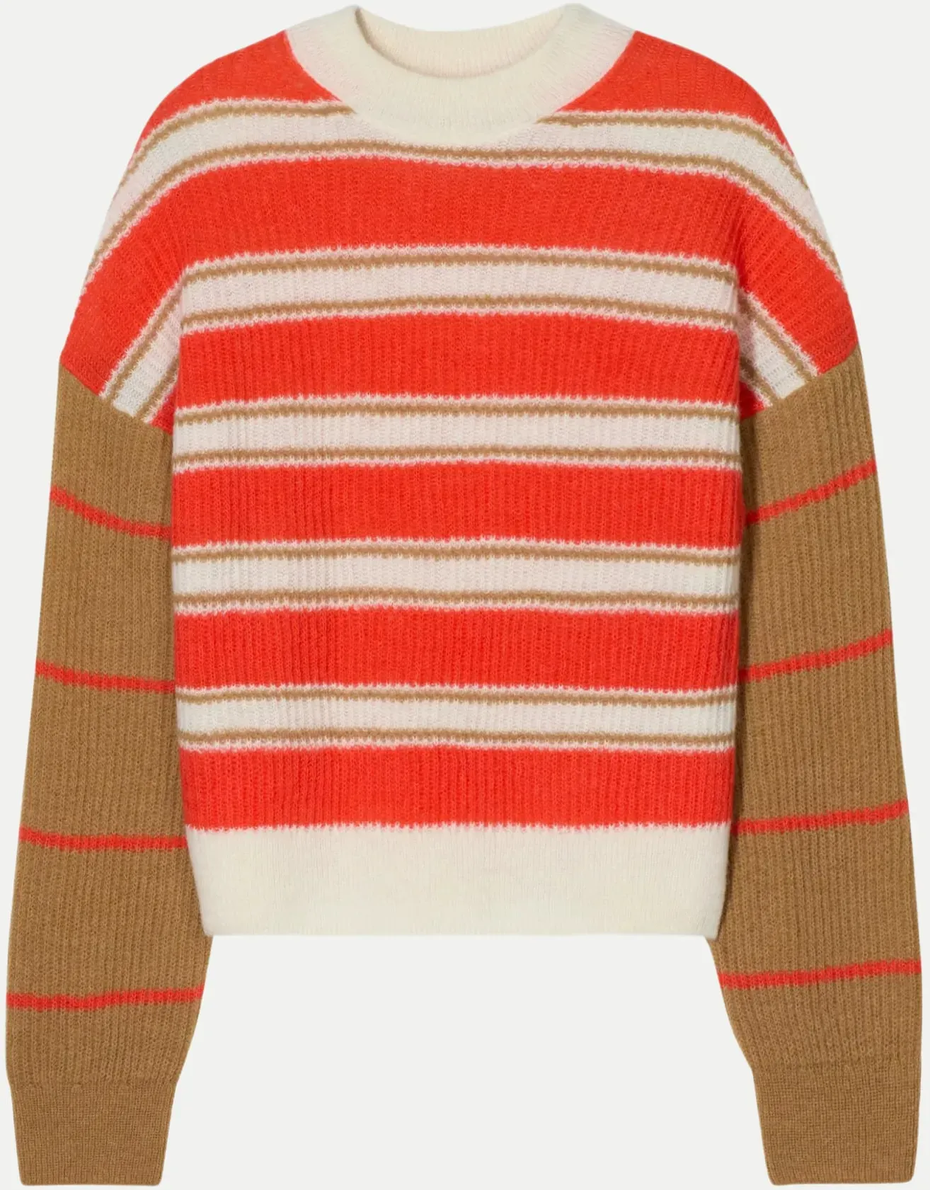 Strickpullover mit Streifen Mehrfarbig S