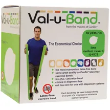 Cando Trainingsband / Gymnastikband, Länge 45 m, Val-u-Band®, latexfrei - hellgrün (leicht)