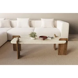 Asir Leapiri Beige Walnuss 120 x 35 x 60 cm