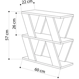 woody fashion Beistelltisch LAZENA 57x60 cm weiß - Weiß