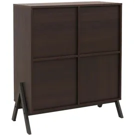Mendler HWC-O40 Kommode 94 x 79 x 40 cm Walnuss-Optik