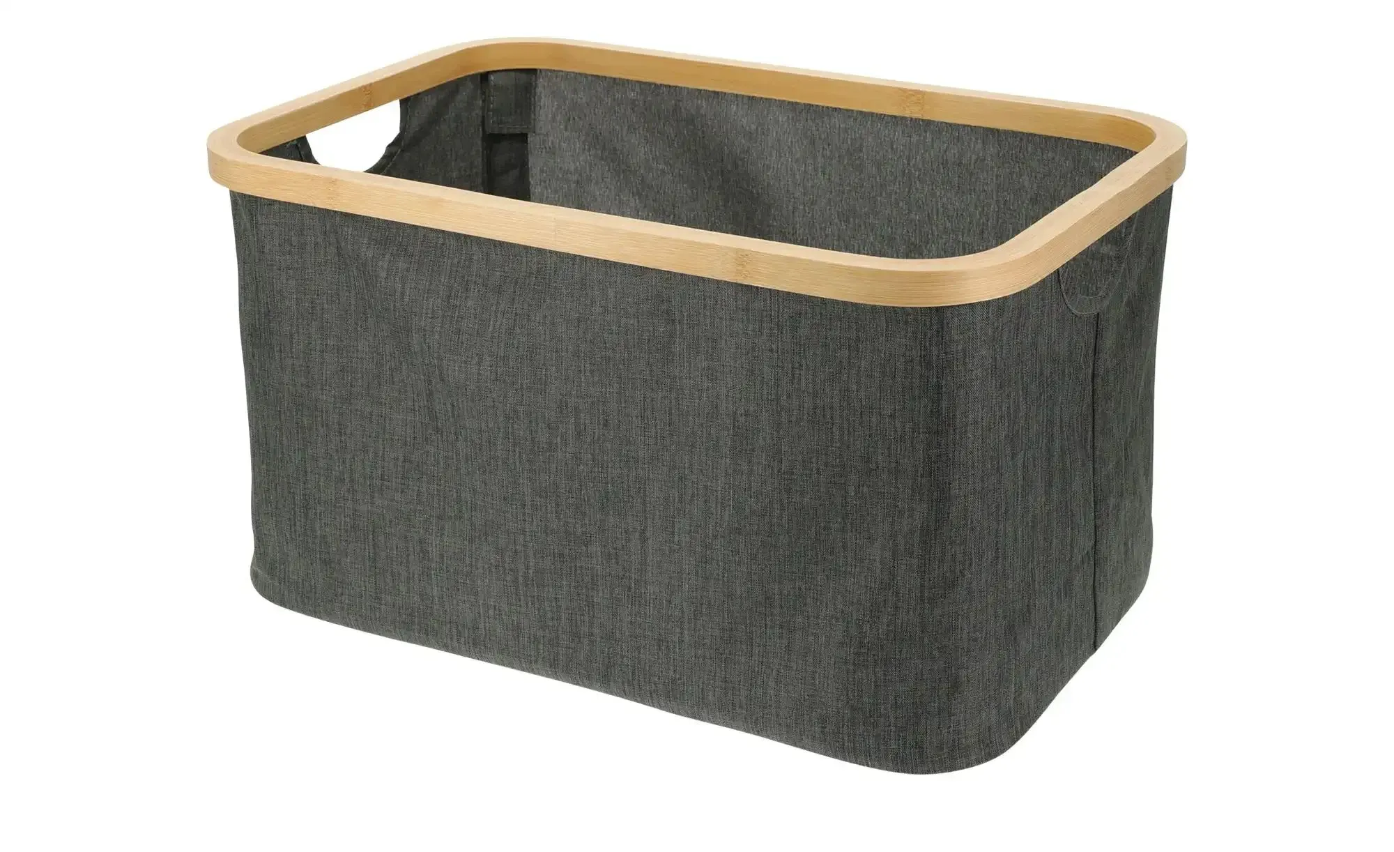 Korb   ¦ grau ¦ Polyester,Bambus ¦ Maße (cm): B: 45 H: 25 T: 30.0