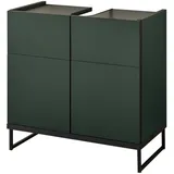 MID.YOU Waschbeckenunterschrank Grün, Schwarz, Holzwerkstoff, 60x59.4x31 cm, stehend, Badezimmer, Badezimmerschränke, Waschbeckenunterschränke