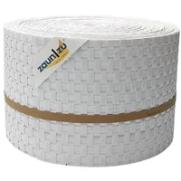 zaunzu® Sichtschutzstreifen 26 m weiß Rattan