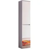 INOSIGN Garderobenschrank »Malcesine«, mit Spiegelfront und 7 Böden, Breite 37 cm, weiß