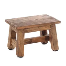 DESIGN DELIGHTS Hocker Monte Holz 30 x 21 x 20 cm Beige