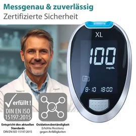 GlucoCheck XL Starter-Set (mg/dl] mit 110 Blutzuckerteststreifen