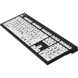 LogicKeyboard XL Print PC Slim DE schwarz/weiß (LKB-LPBW-BJPU-DE)
