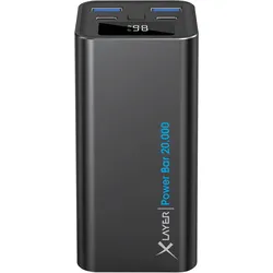 XLayer Power Bar 20.000 mAh 65W PD Black EINHEITSGRÖSSE