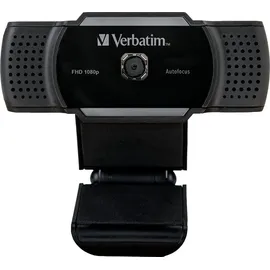 Verbatim Webcam mit Mikrofon, externe Kamera für Computer oder Laptop mit Full HD 1080p Autofokus, für Video-Calls im Homeoffice oder als Streaming Cam