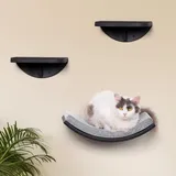 Katzentreppe Wand 3erSet, Katzen Kletterwand mit 2 Kletterstufen & Gebogenen ...