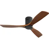 Deckenventilator Holz - Deckenventilator Ohne Beleuchtung - Flachbau Deckenventilator 132 Cm - Dc-motor - Fernbedienung - 3 Massivholz Flügel
