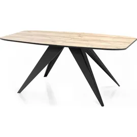 WFL GROUP Ausziehtisch 160 x 76 x 80 cm braun
