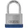 ABUS Silver Rock 5 Herkömmliches Vorhängeschloss Tastensperre Unterschiedliche Schließung Pforte Werkzeugkasten Silber Zink - mit Silikon Schutzrahmen - Kellerschloss u. v. m. - ABUS-Sicherheitslevel - Blau/Silber