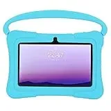 Kinder Tablet, 7 Zoll Android 10 Tablet für Kinder, Quad Core CPU, 2GB RAM 32GB ROM, Kleinkind Tablet mit Bluetooth, WLAN, Dual Kamera, 3D Ansicht, Kindersicherung, Stoßfeste Hülle (Blau)