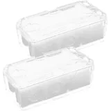 FRCOLOR 2sätze Uhrenbox Organizer Für Herren Einzelne Uhrenbox Aus Kunststoff Transparente Uhrenvitrine Mit Schaumstoffpolsterung Uhrenhalter Zur Aufbewahrung Und Präsentation