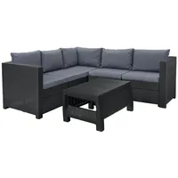 KETER Loungemöbel Set Provence mit Corfu Tisch und Kissen