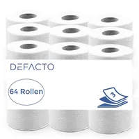 192 Rollen Toilettenpapier Klopapier WC-Papier 3-lagig Zellstoff 150 BLATT Weiß