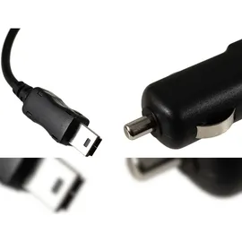 Powery KfZ-Ladekabel mit integr. TMC-Antenne 12-24V für Navigon 70 Plus Live mit Mini-USB,