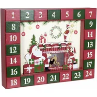 Adventskalender 35cm mit LED (ungefüllt) aus Holz wieder verwertbar
