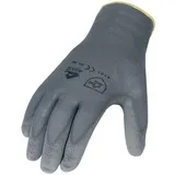 ASATEX Handschuhe PU Gr.9 grau Nylon Feinstrick m.Strickbund