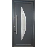 Meeth Haustür Signum PVC Modell 28 98 x 208 cm, DIN links, weiß/titan